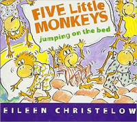 Image of Five little monkeys jumping on the bed