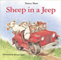Image of Sheep in a jeep