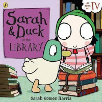 Image of Sarah & duck at the library
